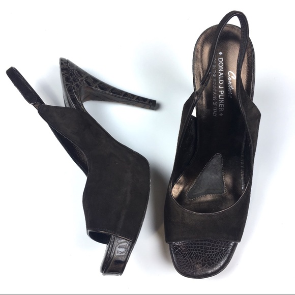 Donald J. Pliner Shoes - Donald J Pliner Couture Brown Canna Suede Heels